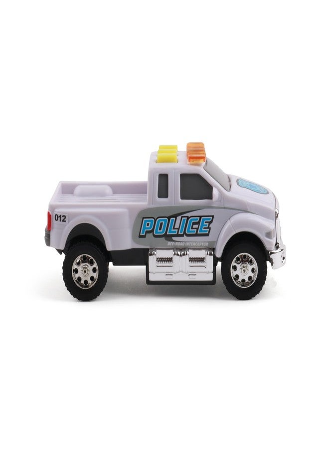 Mighty Fleet Toughest Minis 5" Sheriff Cruiser Truck Toy w/Lights & Sounds, Realistic Design & Batteries Included - Age 3+ - Image 1